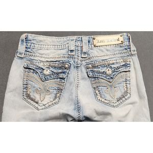 Rock Revival Light Wash Embroidered Back Pocket Bootcut Jeans